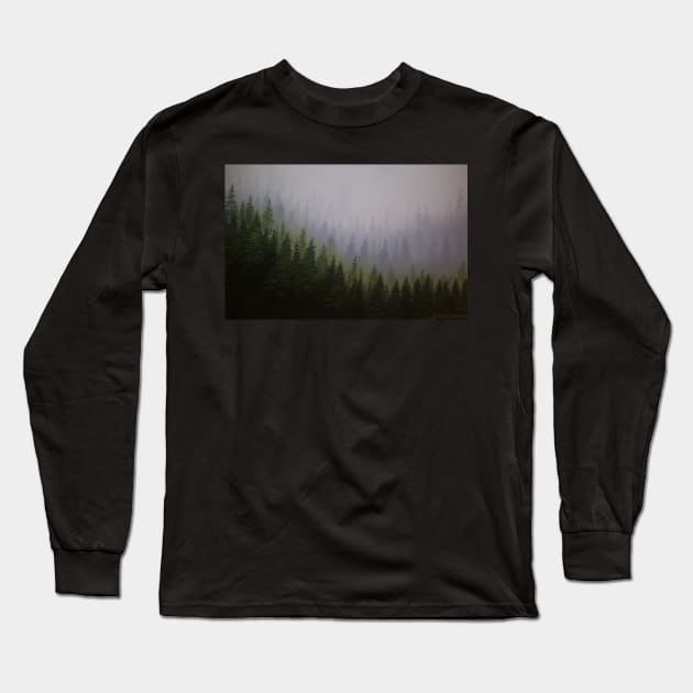 misty mountain Long Sleeve T-Shirt by JJacobs